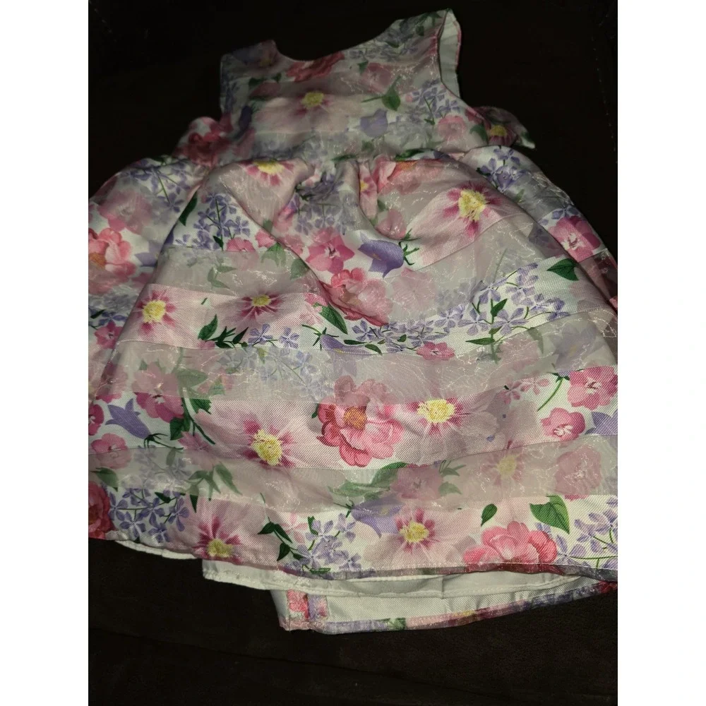 Purple rose spring floral Easter dress size 18‎ months